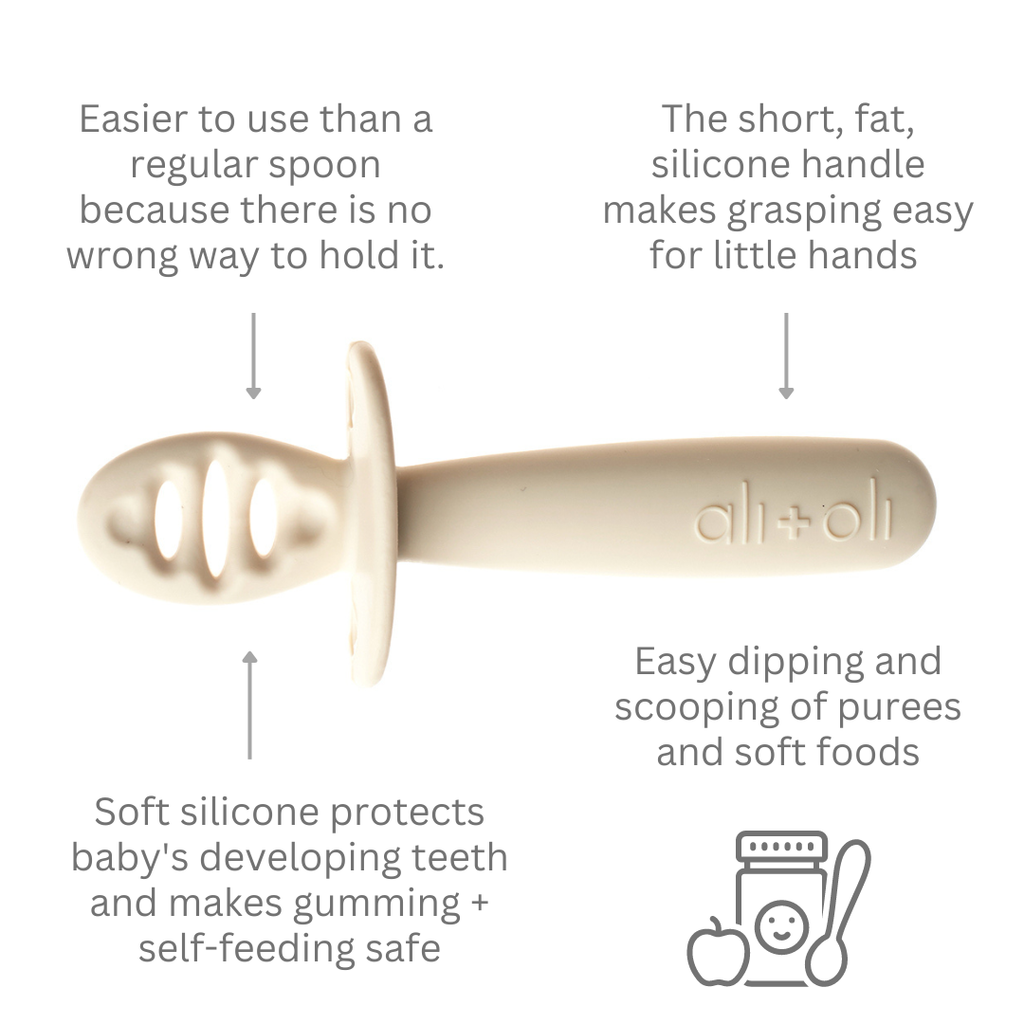 Ali+Oli (3-pc) Multi Stage Spoon Set for Baby (Coco) 6m+