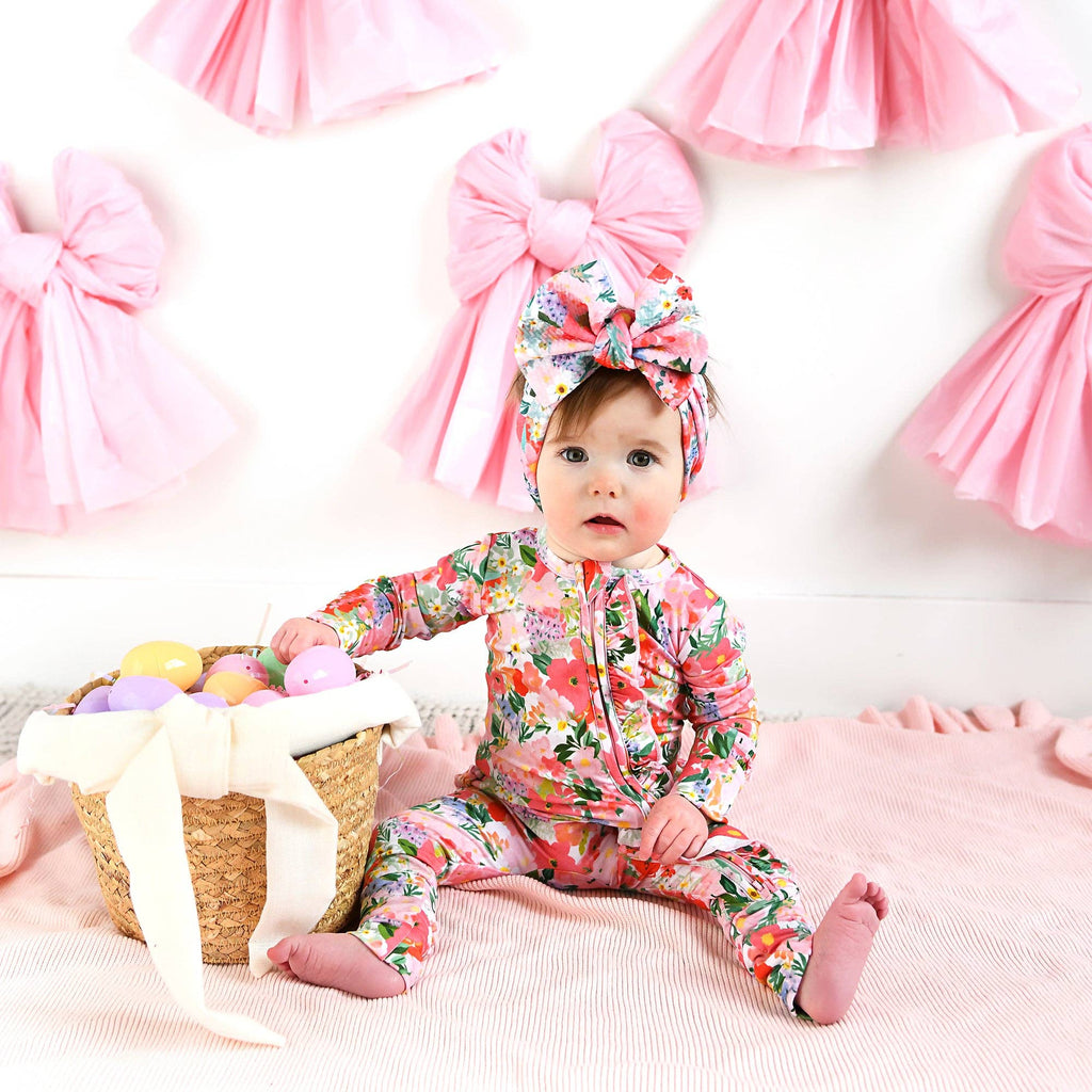 Eliana RUFFLE ZIP Bamboo One Piece Baby Outfit