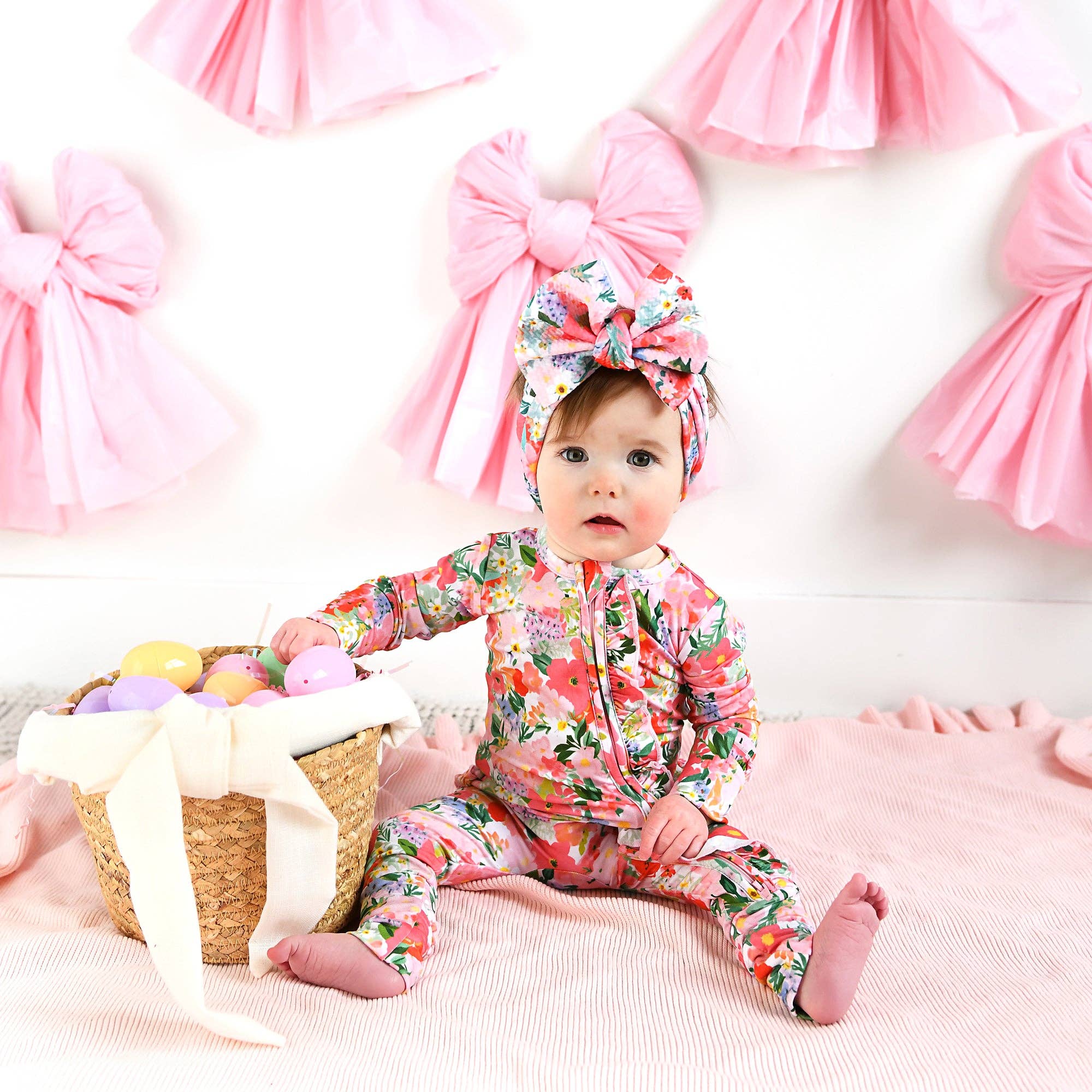 Eliana RUFFLE ZIP Bamboo One Piece Baby Outfit