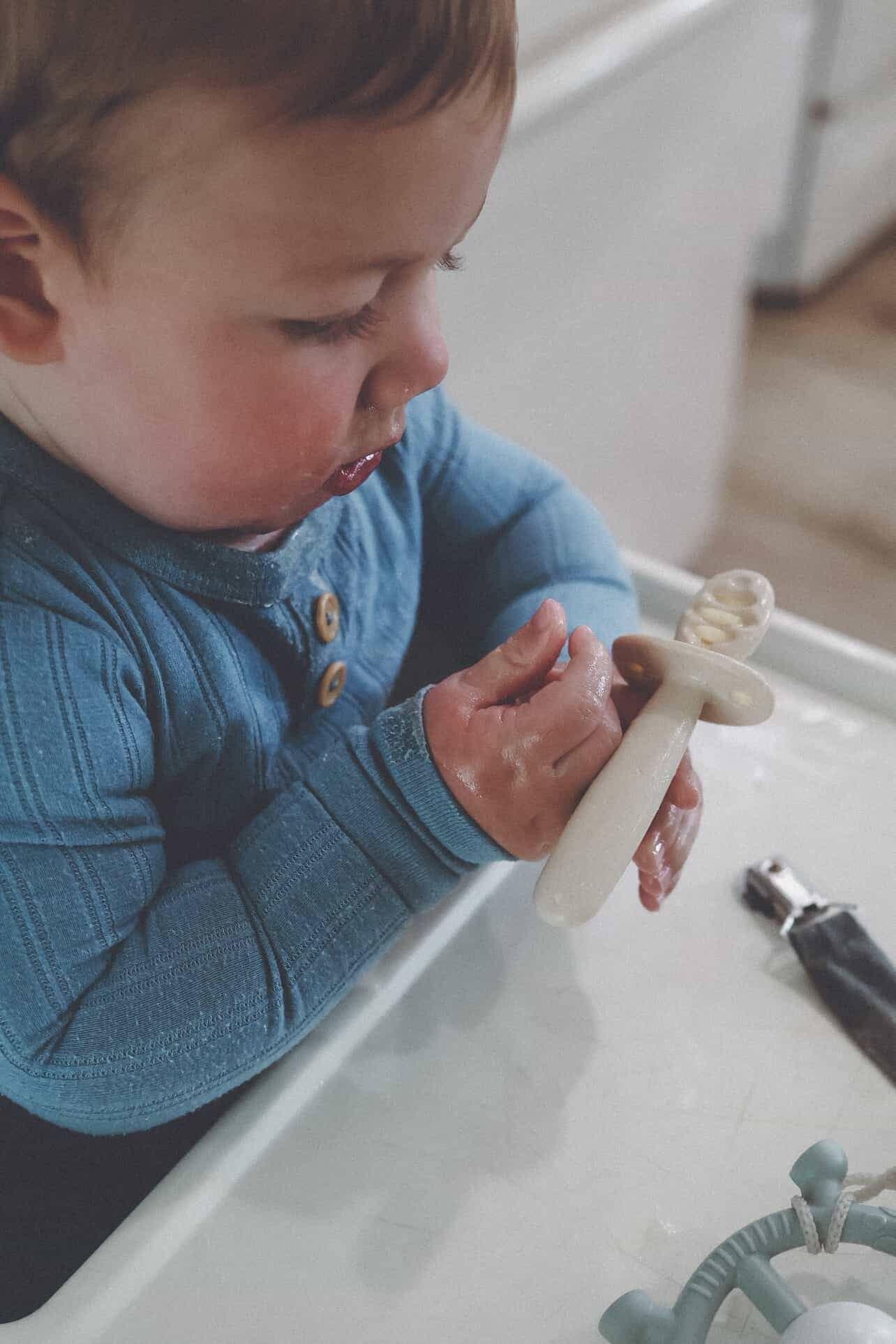 Ali+Oli (3-pc) Multi Stage Spoon Set for Baby (Coco) 6m+