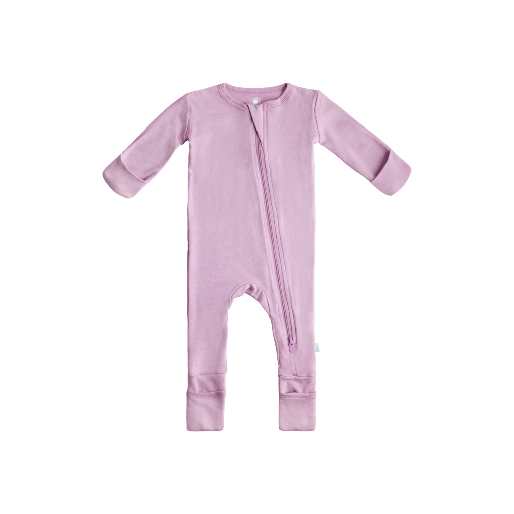 Baby Bamboo Pajamas w/ DreamCuffs® - Misty Mauve