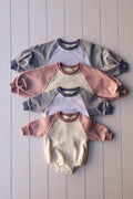 Color Block Crew Neck/ Bubble Onesie