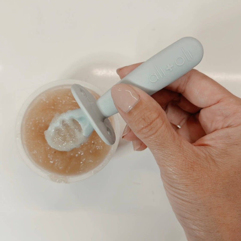 Ali+Oli (3-pc) Multi Stage Spoon Set for Baby (Blue) 6m+