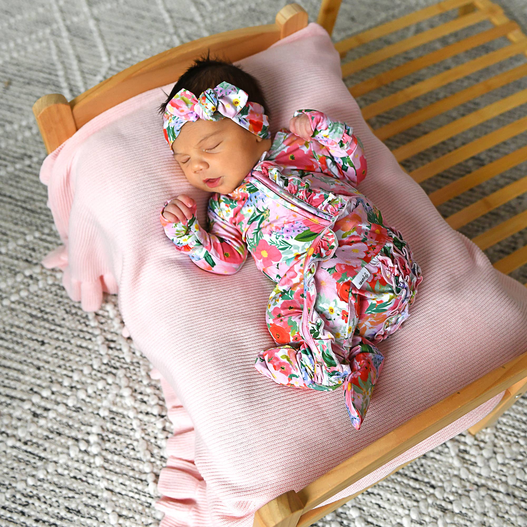 Eliana RUFFLE ZIP Bamboo One Piece Baby Outfit