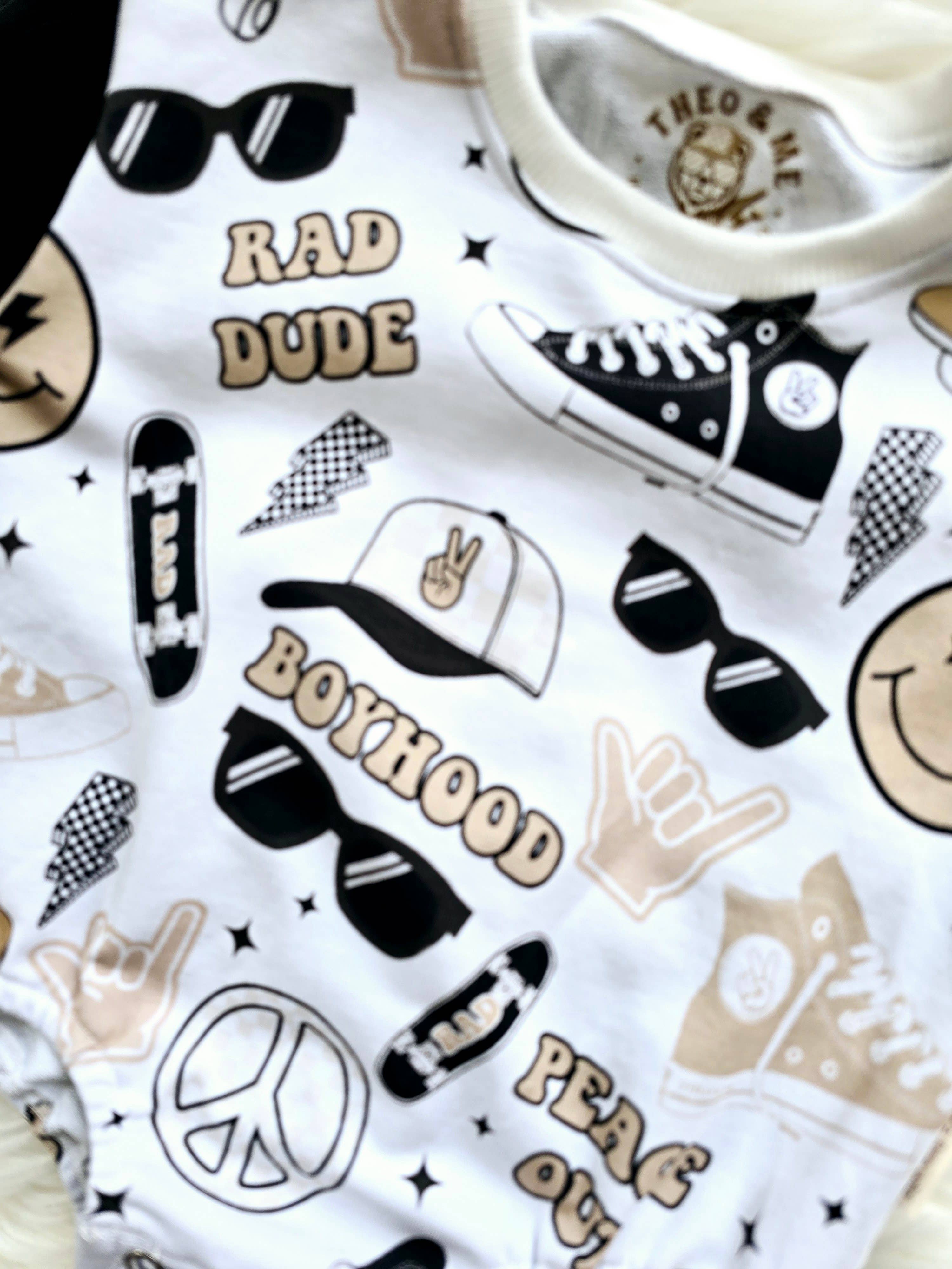 Unisex Long Sleeve Bubble Romper - Rad Dude
