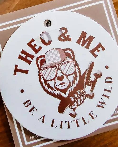 Baby Boy Sleeper/Pajamas - Tan & Black Rad Dude