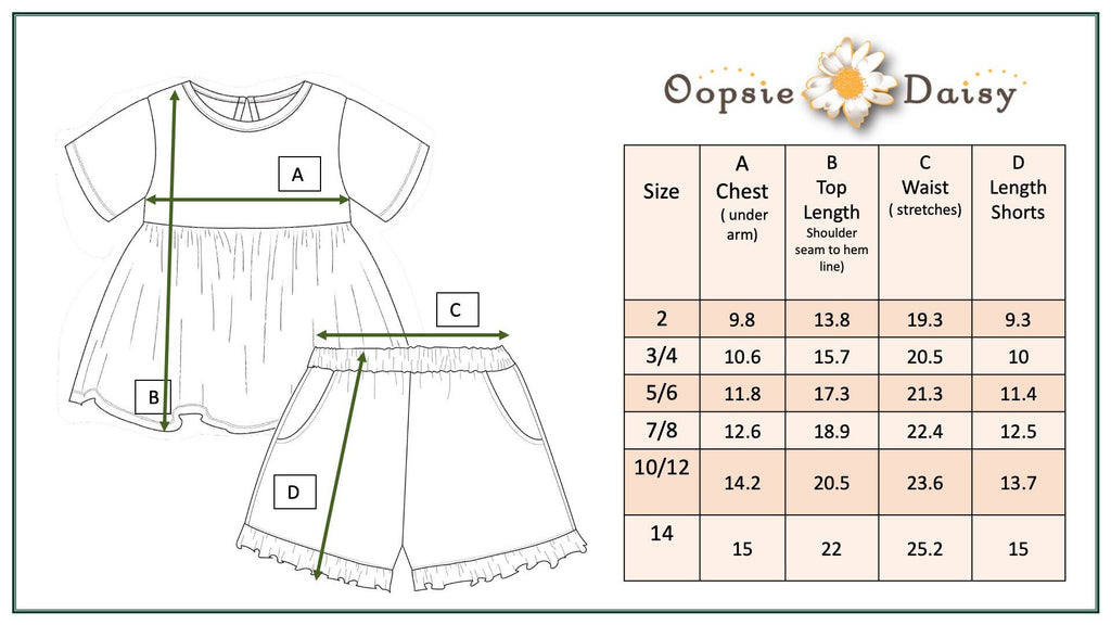 Kids Sand Blush Stripe Pocket Ruffle Spring Summer Short Set