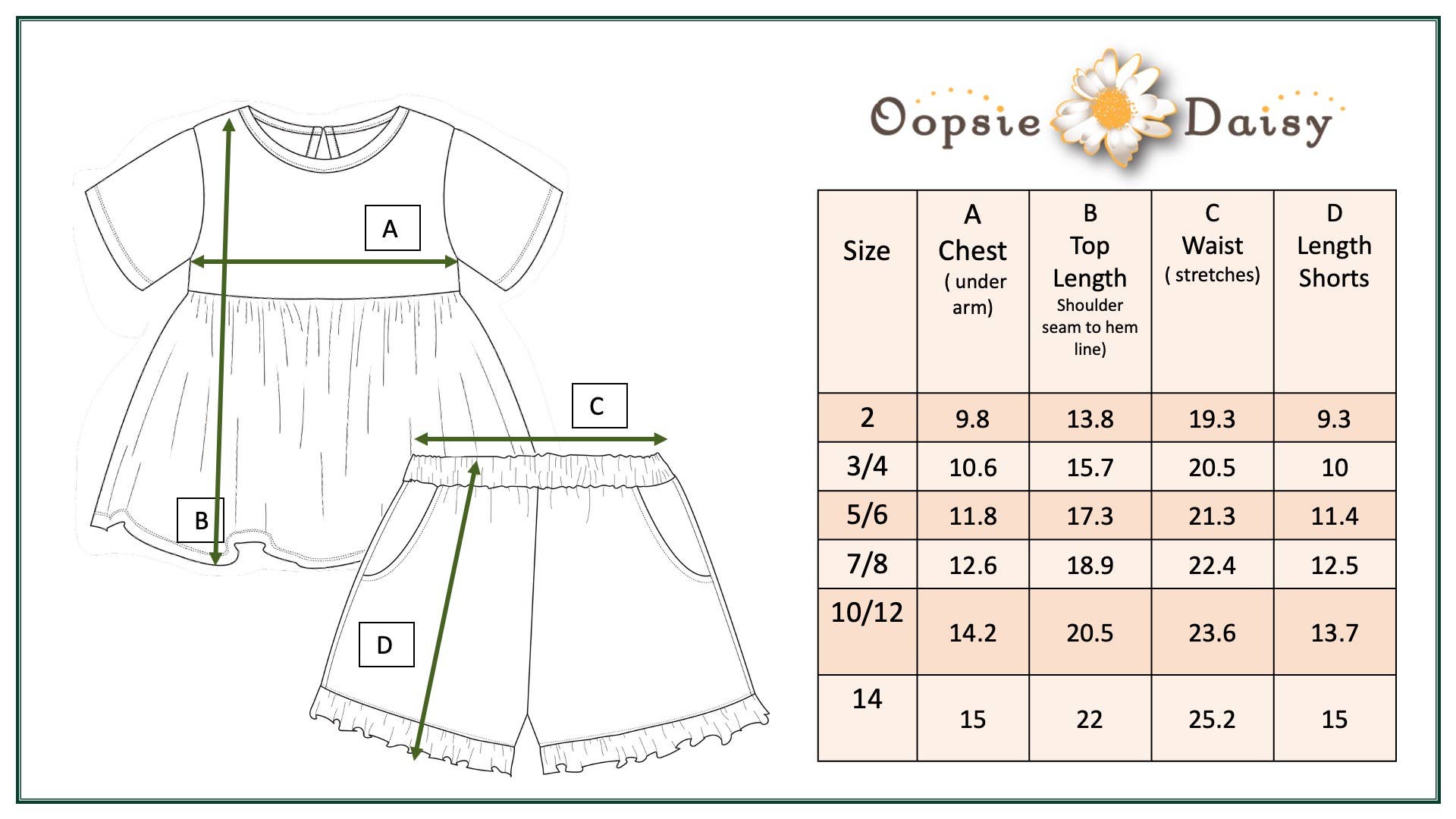 Kids Sand Blush Stripe Pocket Ruffle Spring Summer Short Set