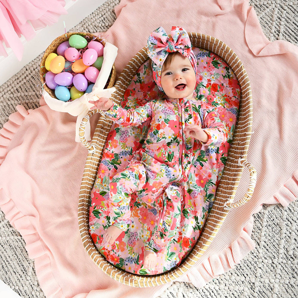 Eliana RUFFLE ZIP Bamboo One Piece Baby Outfit