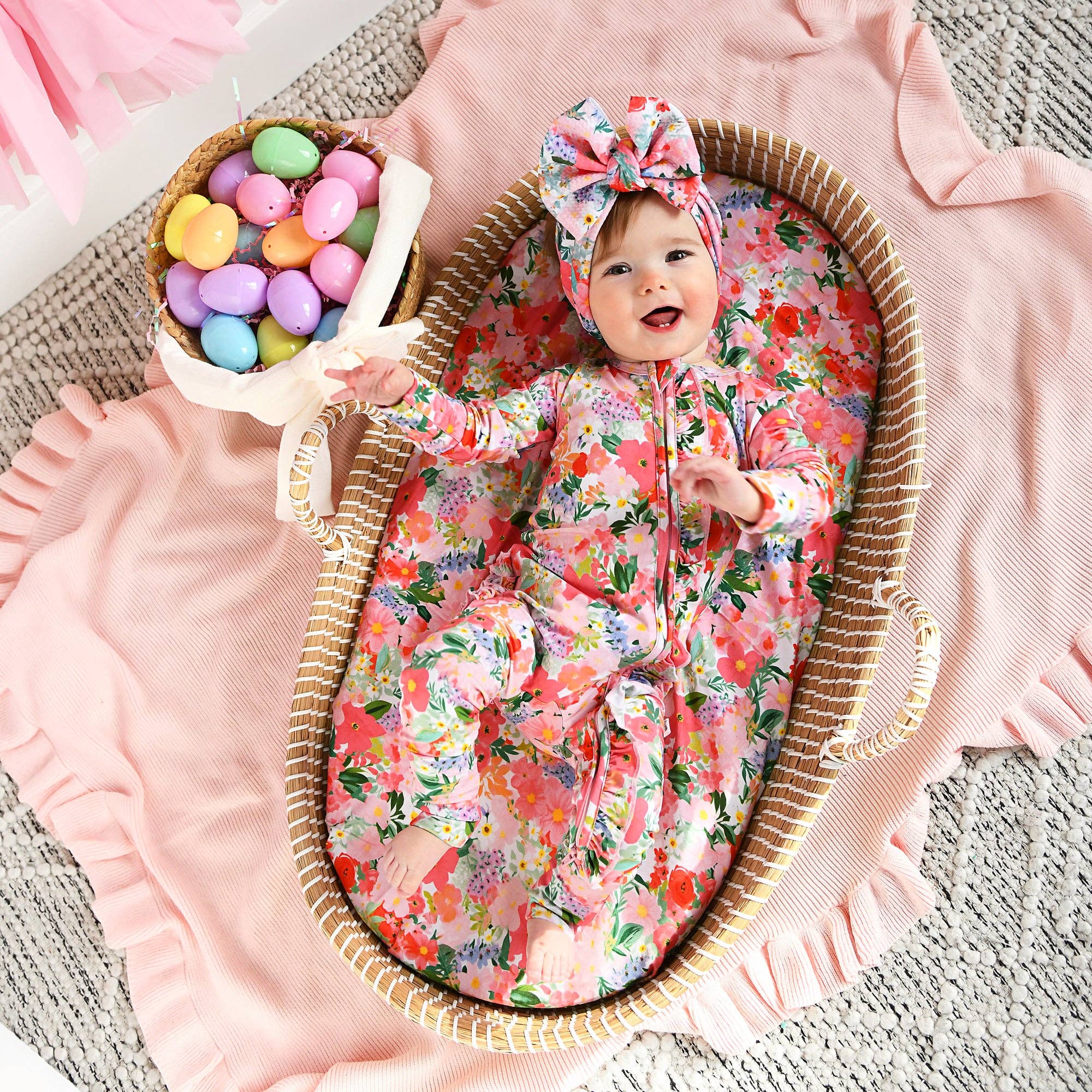 Eliana RUFFLE ZIP Bamboo One Piece Baby Outfit