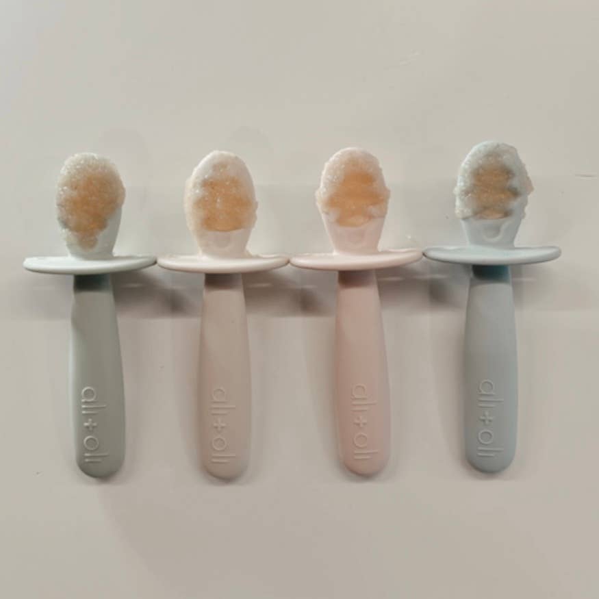 Ali+Oli (3-pc) Multi Stage Spoon Set for Baby (Blush) 6m+