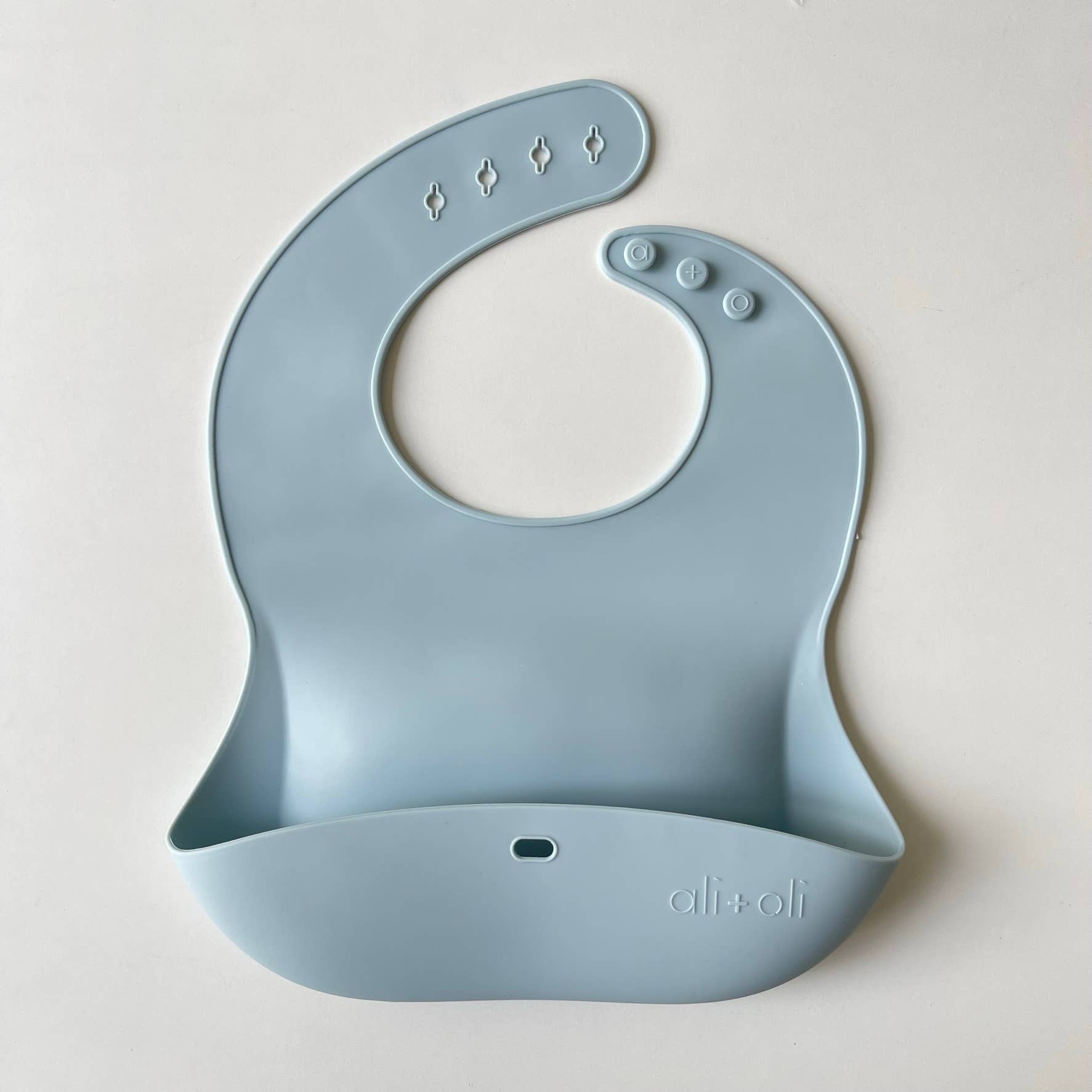 Silicone Baby Bib Roll Up & Stay Closed - (Sky)